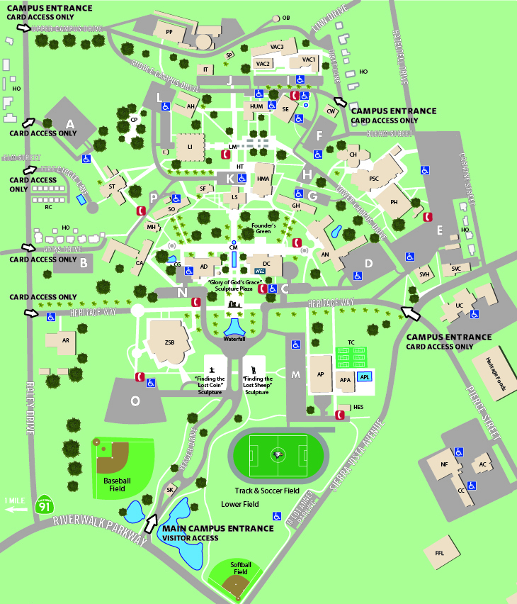 Campus Map Maps Directions La Sierra University
