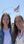 Katya, left, and Kateryna pose for a photo following Katya's arrival to the United States. 