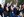 La Sierra graduates wave at a video camera drone.