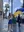 Kateryna, pictured, and her friend Katya, who recently escaped the war in Ukraine, attend a protest in Los Angeles against the Russian invasion of their homeland. 