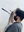 Senior Art+Design student Blake Walker working on a 6-foot-by-6-foot mural titled "Swarm" for his senior thesis exhibit which opens May 16.